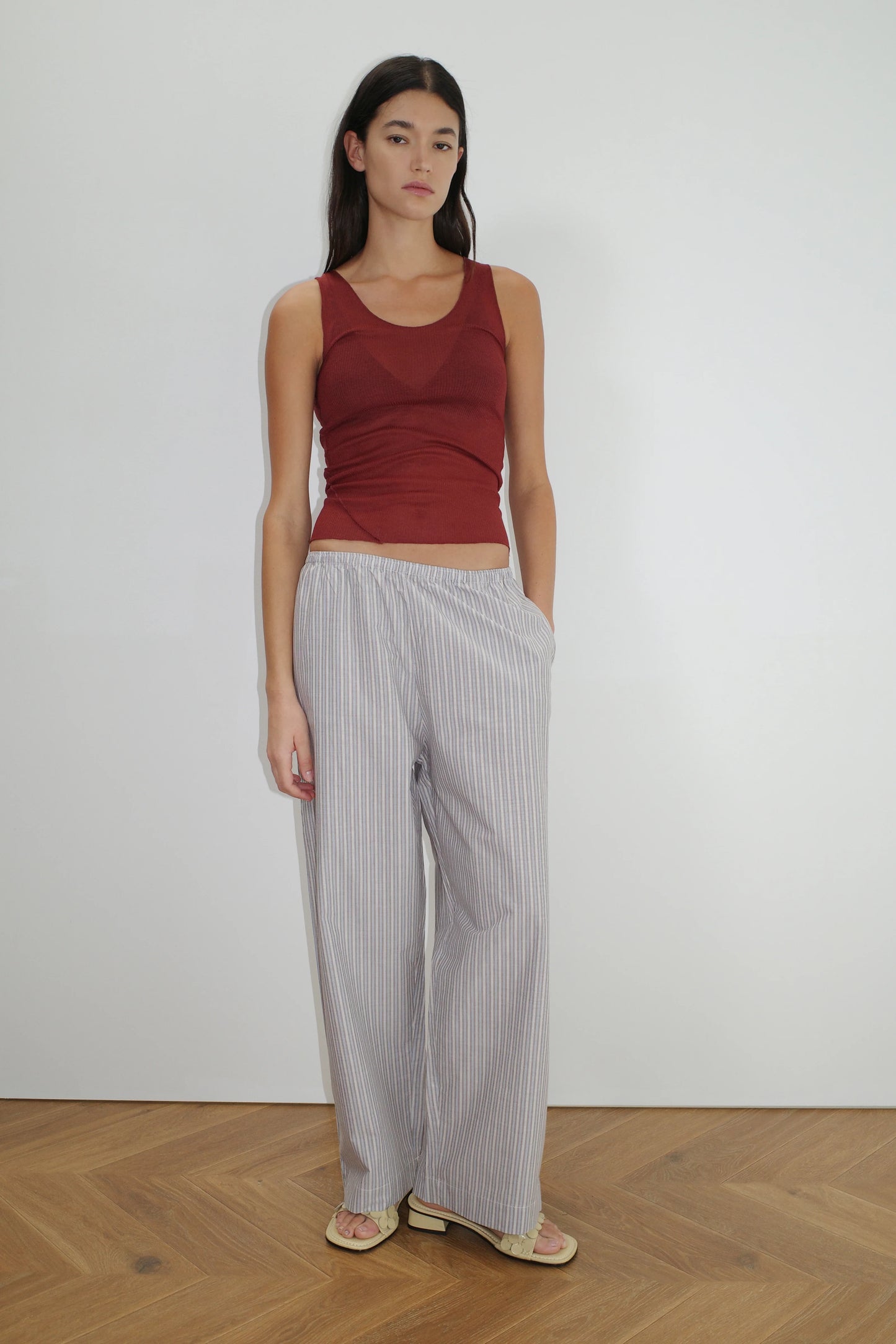 THE EASE TROUSER - SEAS STRIPE