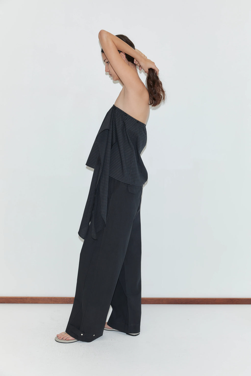 SNAP TAB PANT - BLACK