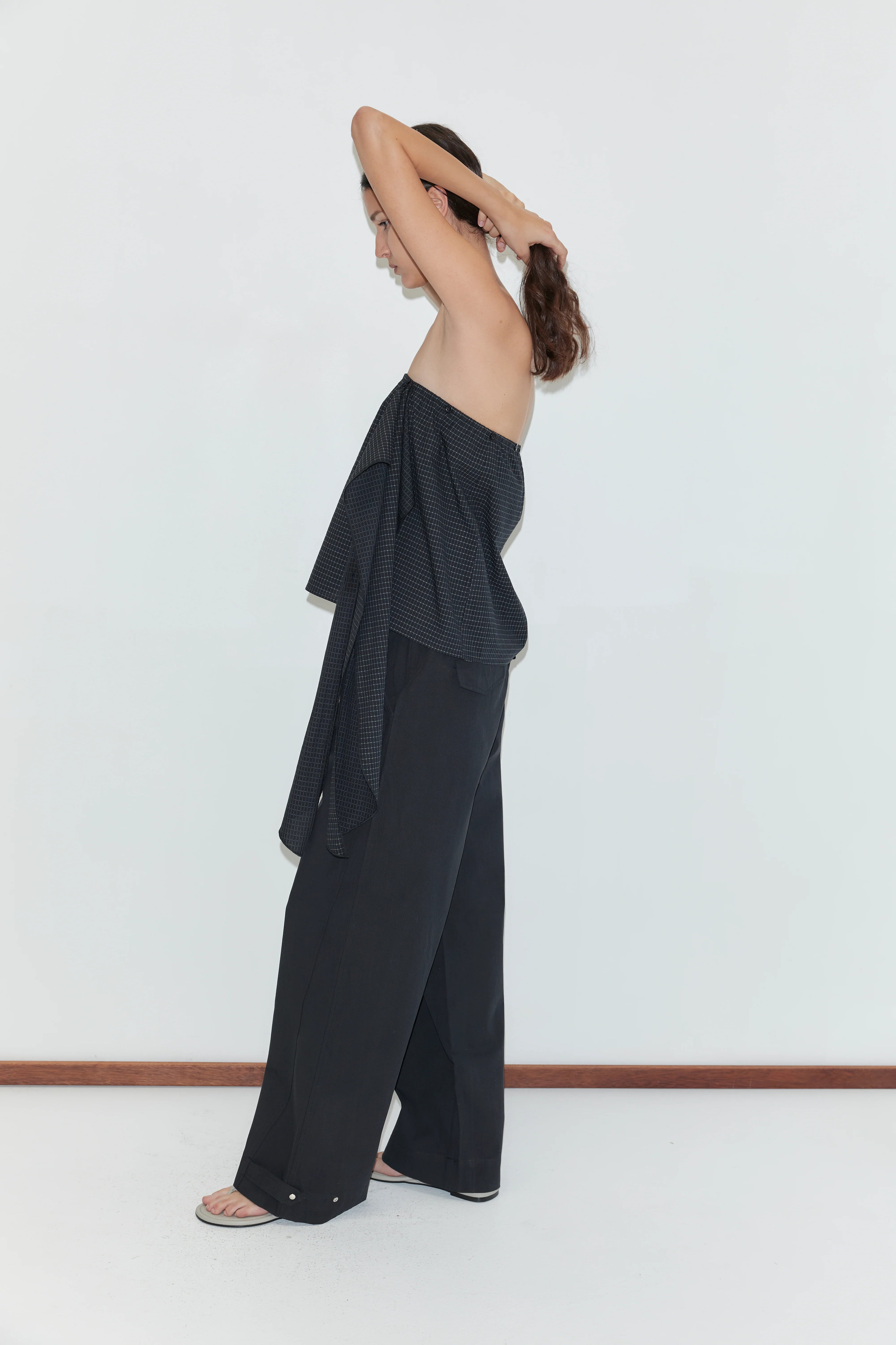 (PRE-ORDER) SNAP TAB PANT - BLACK