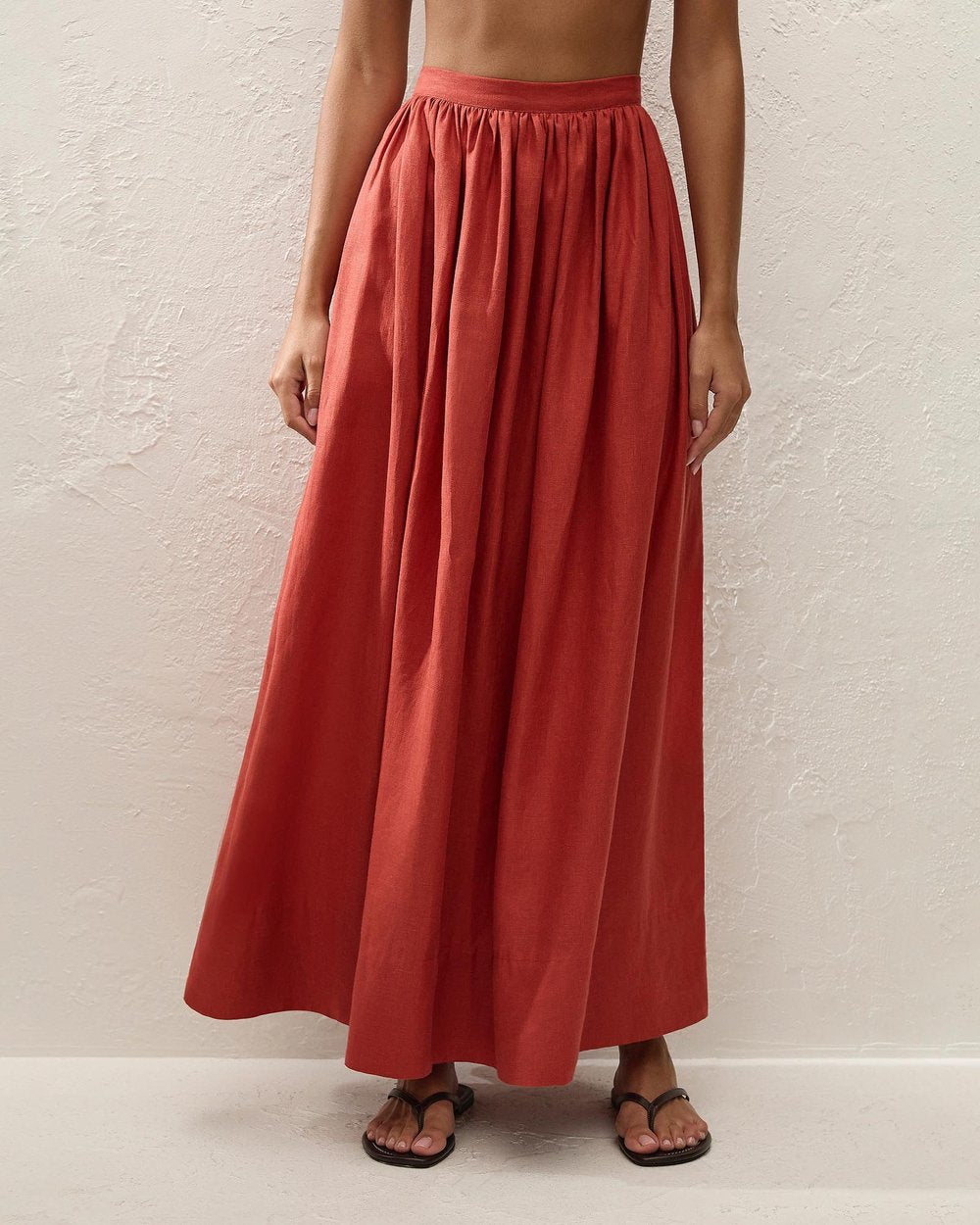 PERLA SKIRT - DUSTY TOMATO