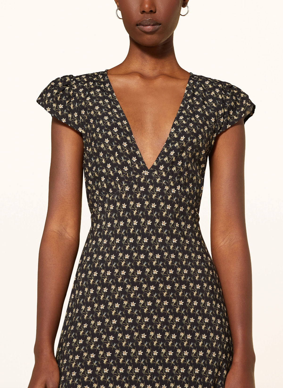 ESSON MIDI DRESS - DAFFODIL MICRO