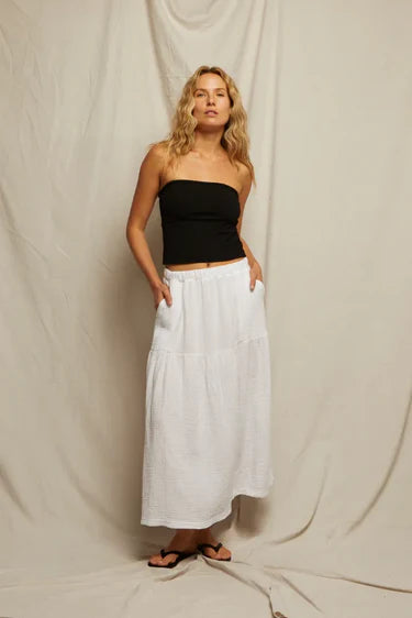 VERA TUBE TOP - TRUE BLACK