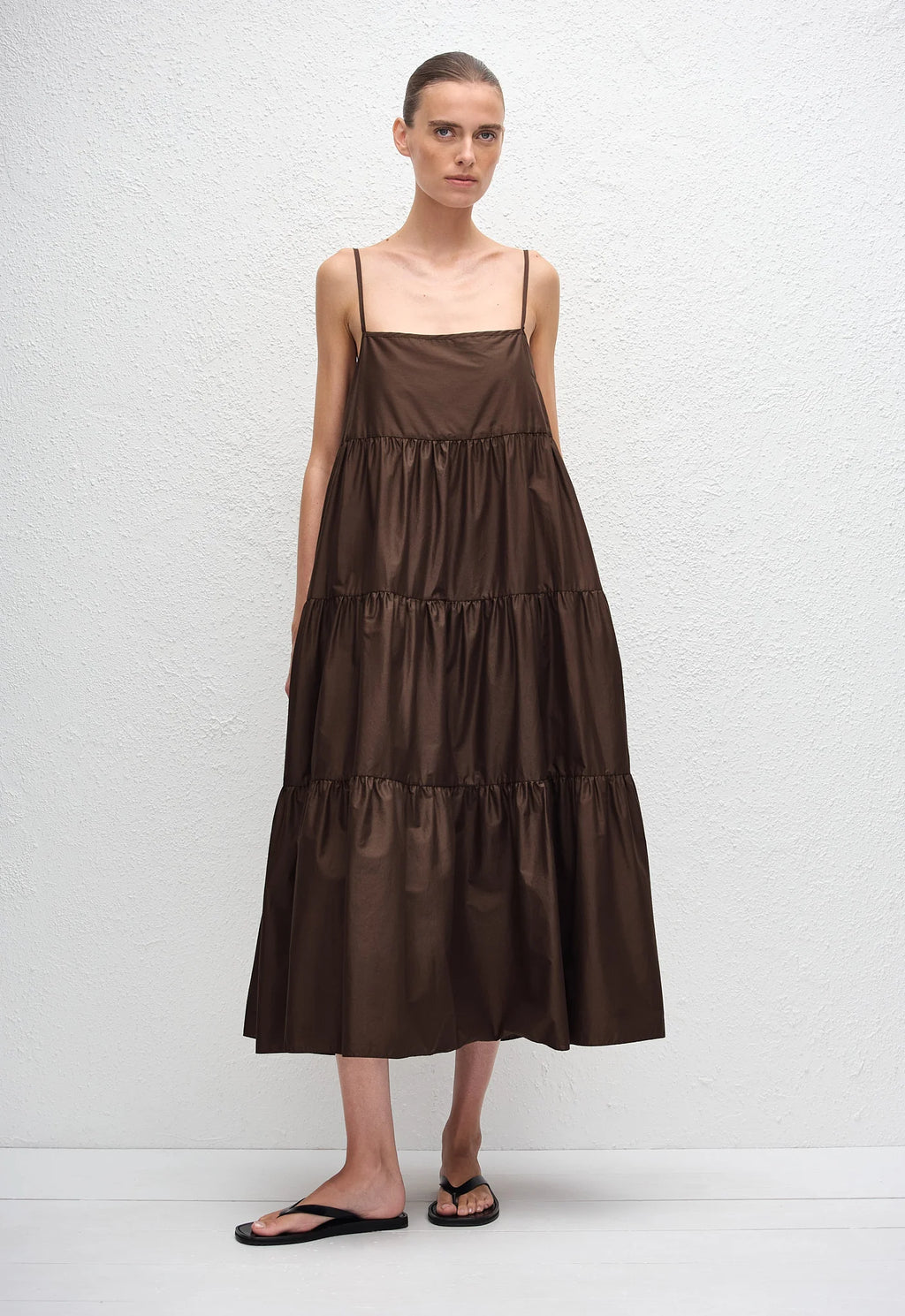 TIERED SUNDRESS - CHOCOLATE