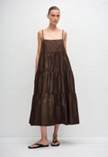 TIERED SUNDRESS - CHOCOLATE