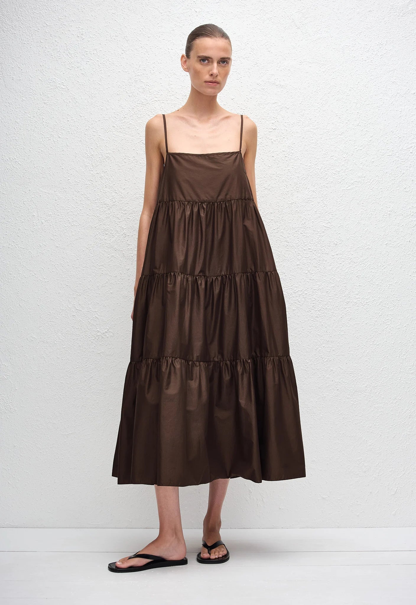 TIERED SUNDRESS - CHOCOLATE