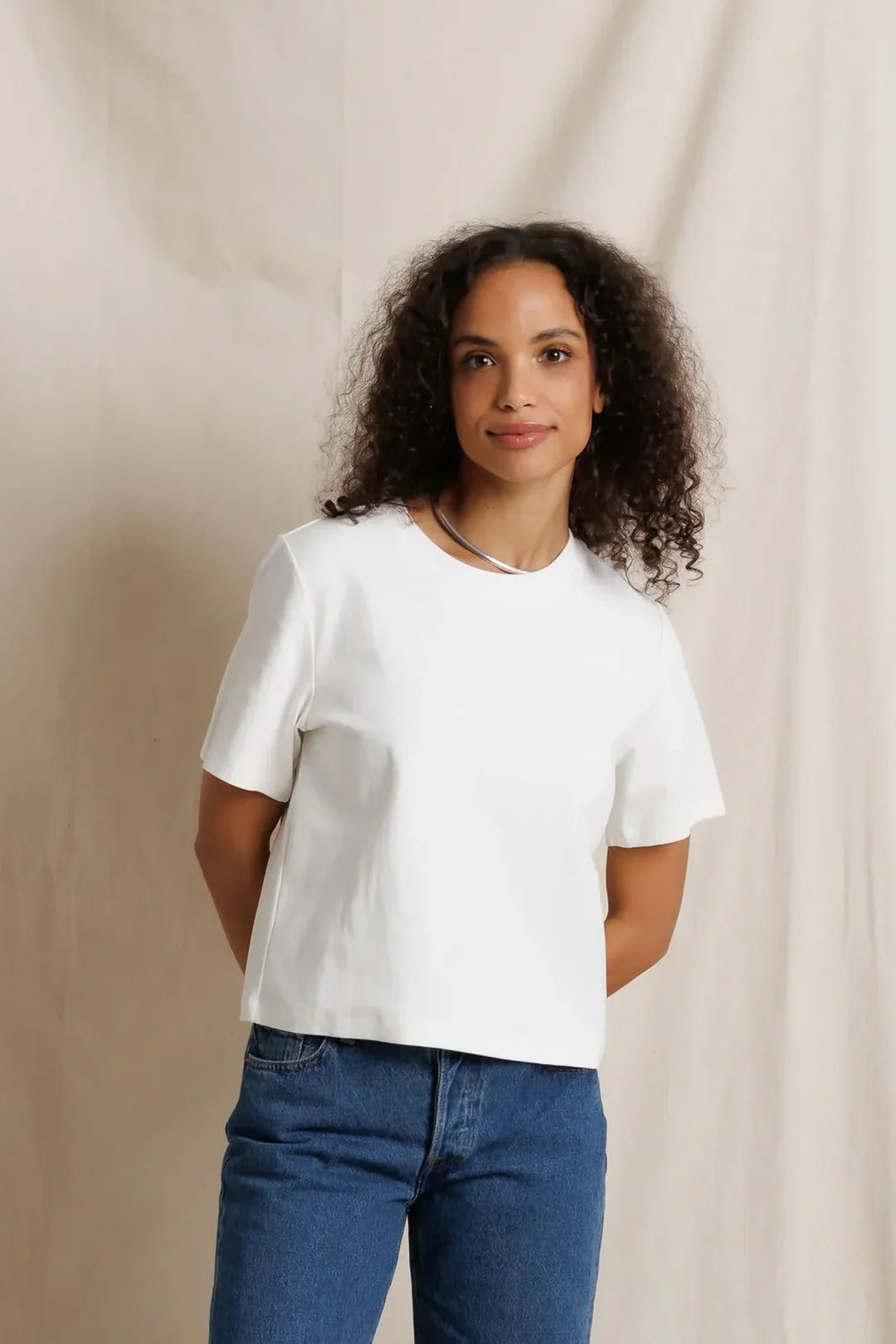 ATLAS CREWNECK TEE - WHITE