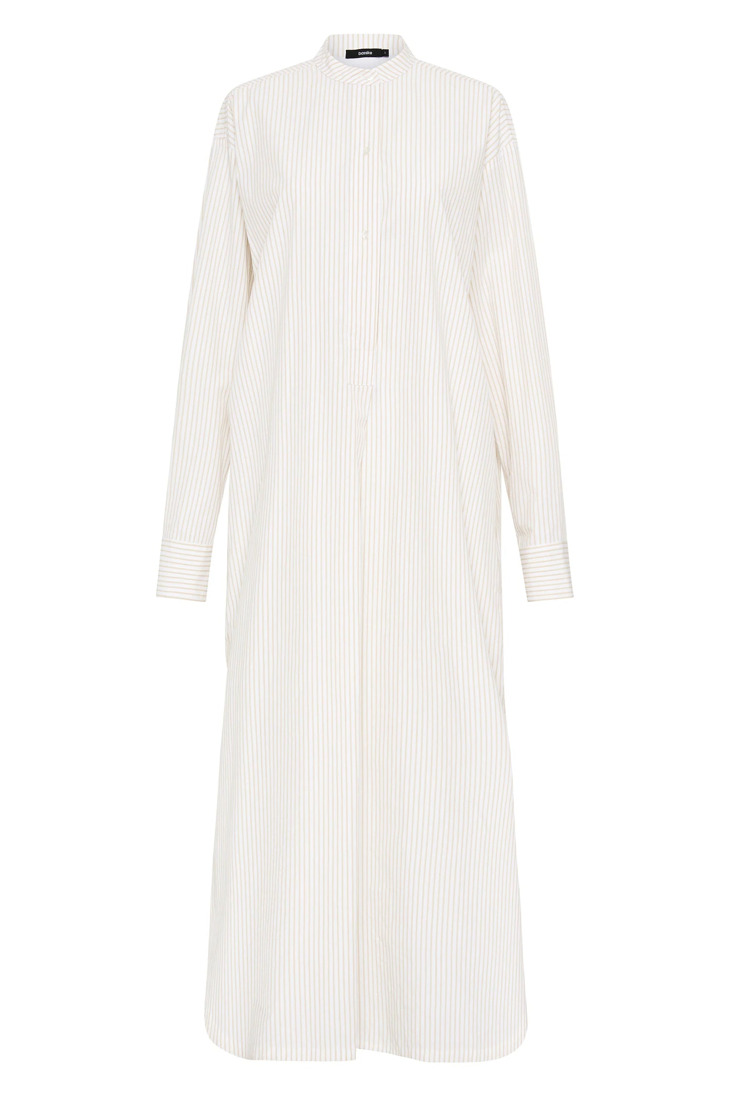 STRIPE TUNIC DRESS - SAND/WHITE