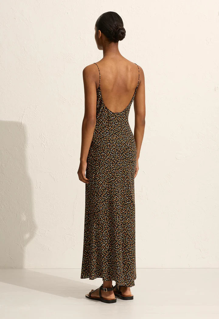 LOW BACK SLIP DRESS - MEADOW