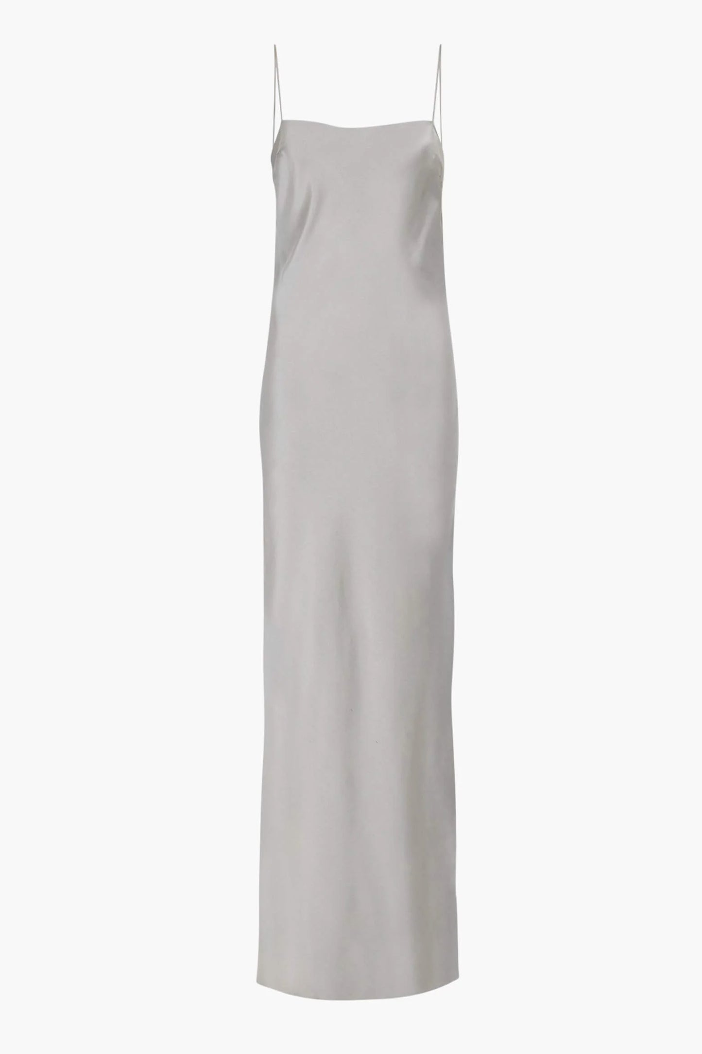 LOW BACK SLIP DRESS - SILVER