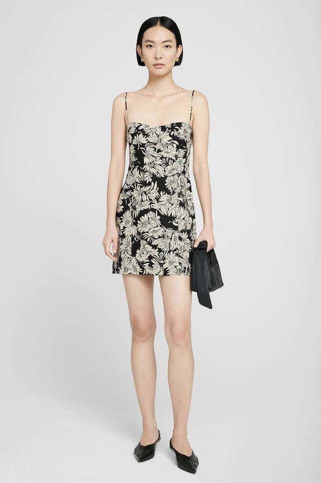 KEIRAN DRESS - BLACK FLORAL  PRINT