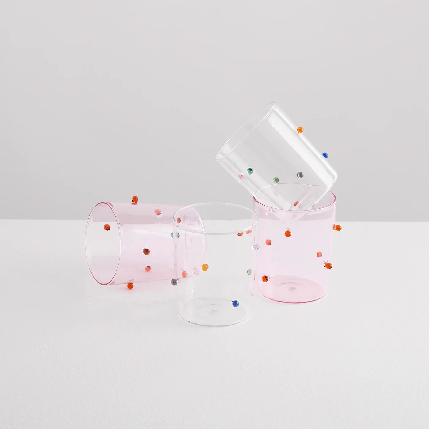 POMPONETTE GOBELETS - CLEAR/MULTI