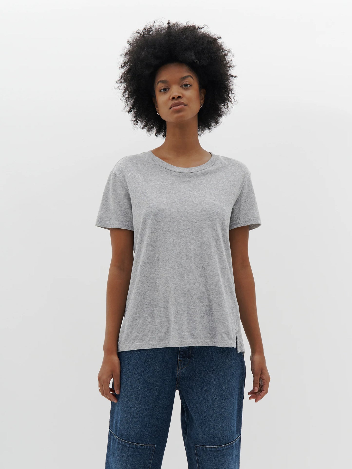 REGULAR CLASSIC S/S T SHIRT - GREY MARLE