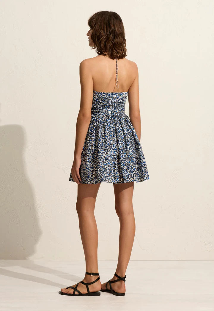 BANDEAU ROUCHED MINI DRESS - FORGET ME NOT