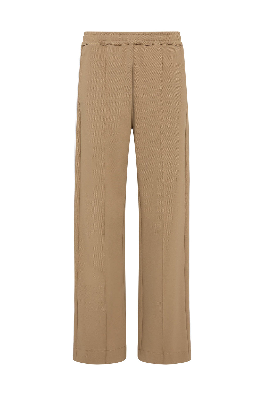TWILL STRIPE DETAIL PANT - TAN/WHITE