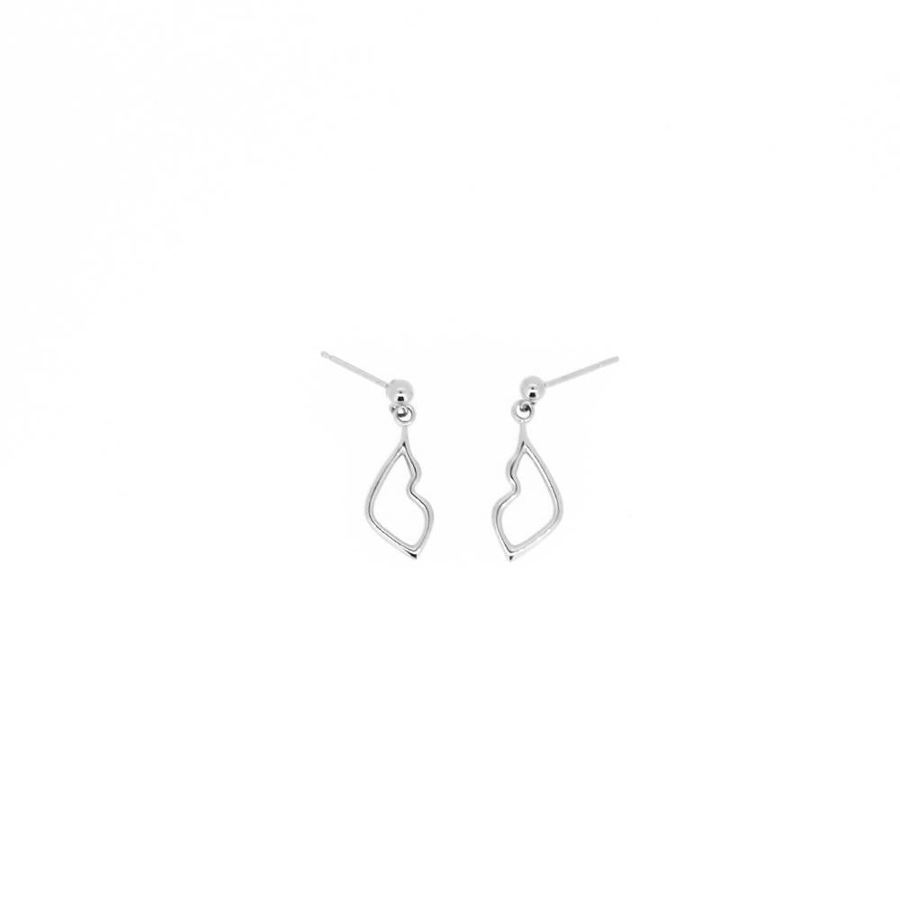 Kiss Droplet Earrings - Sterling Silver