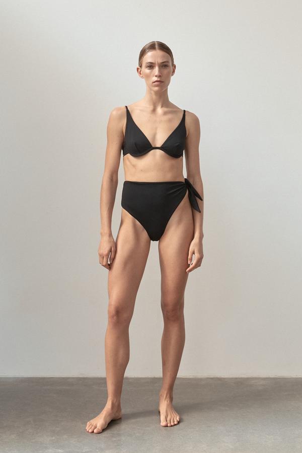 ASYMMETRICAL TIE BOTTOM - BLACK