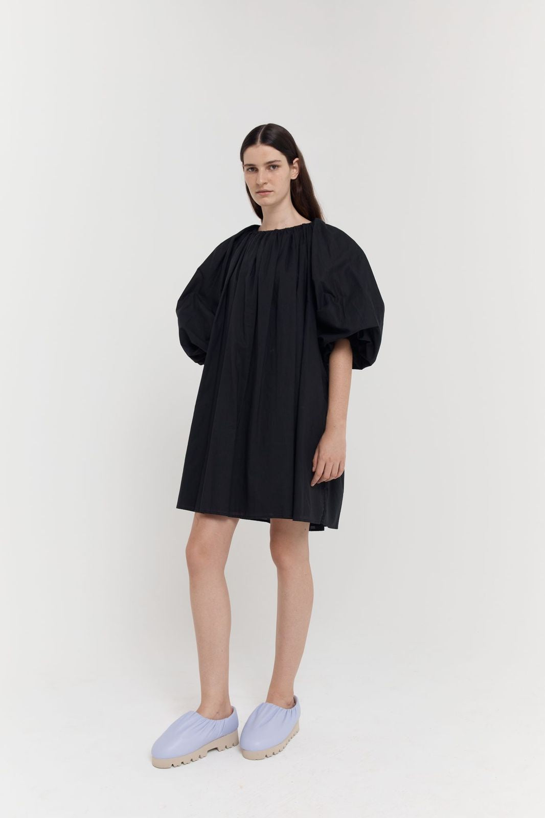 THE OVER DRESS - BLACK COTTON