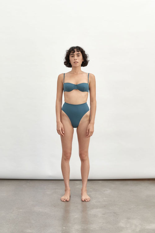 BARDOT BALCONY TOP - MIDNIGHT BLUE