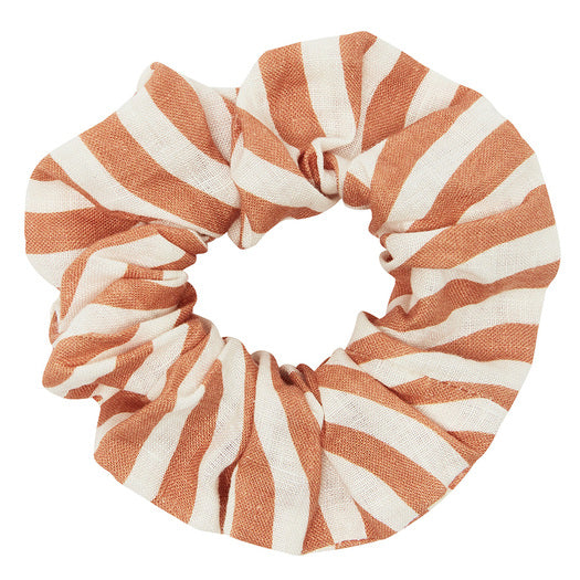 LINEN SCRUNCHIE - TERRACOTTA WAVE