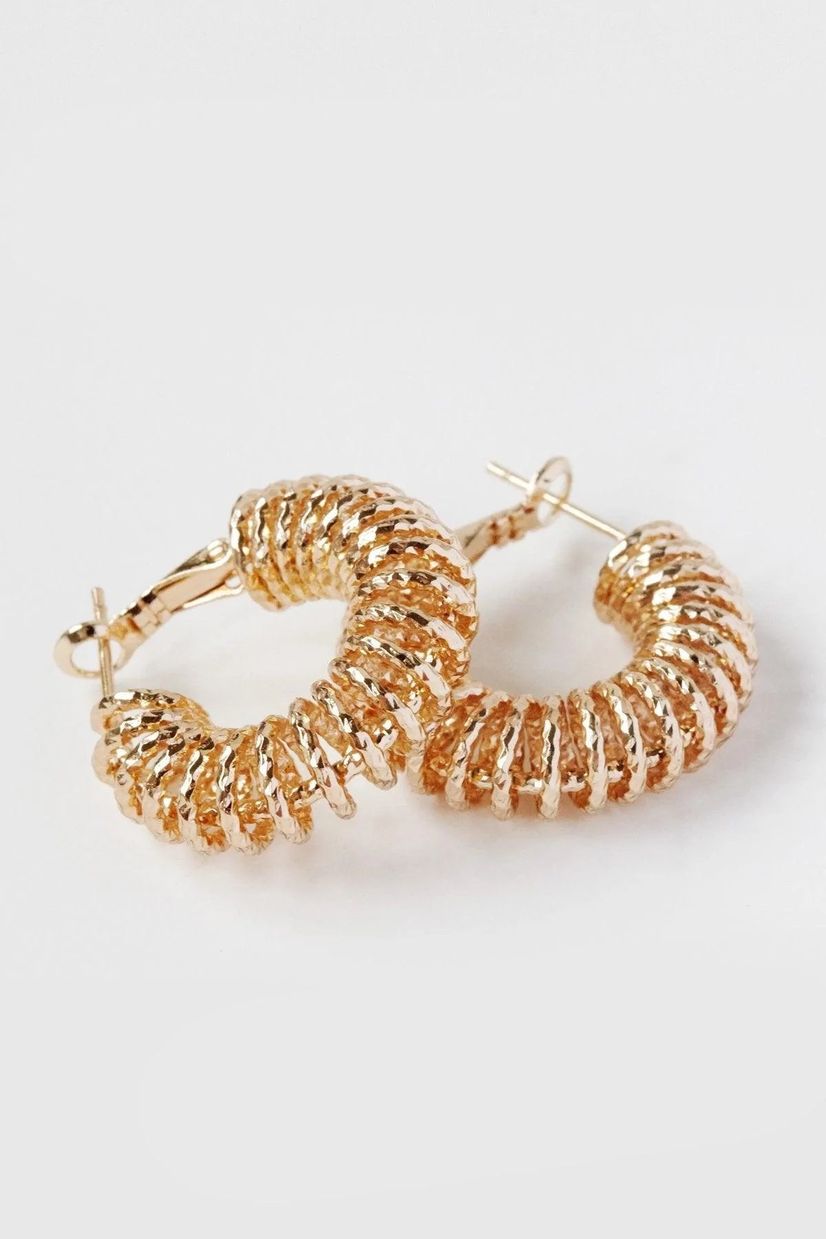 SPIRAL HOOPS - GOLD