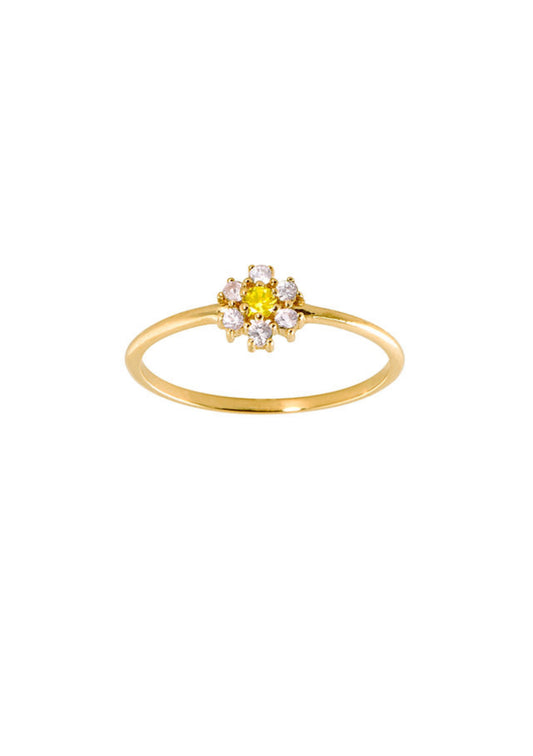 DAISY RING - GOLD PLATED SILVER