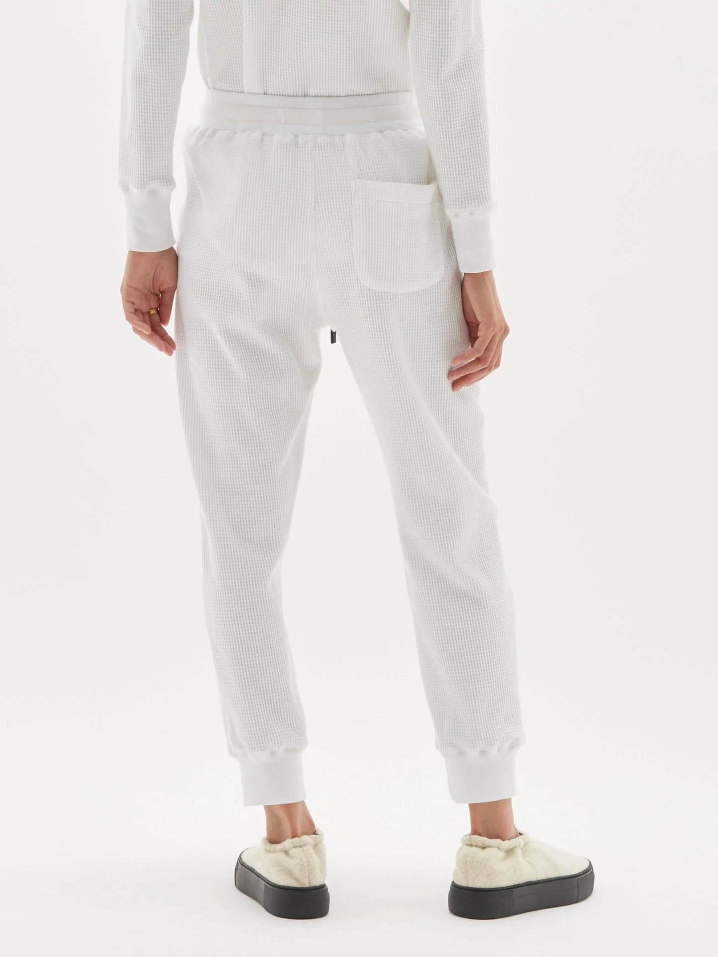 REGULAR WAFFLE TRACKPANT - WHITE