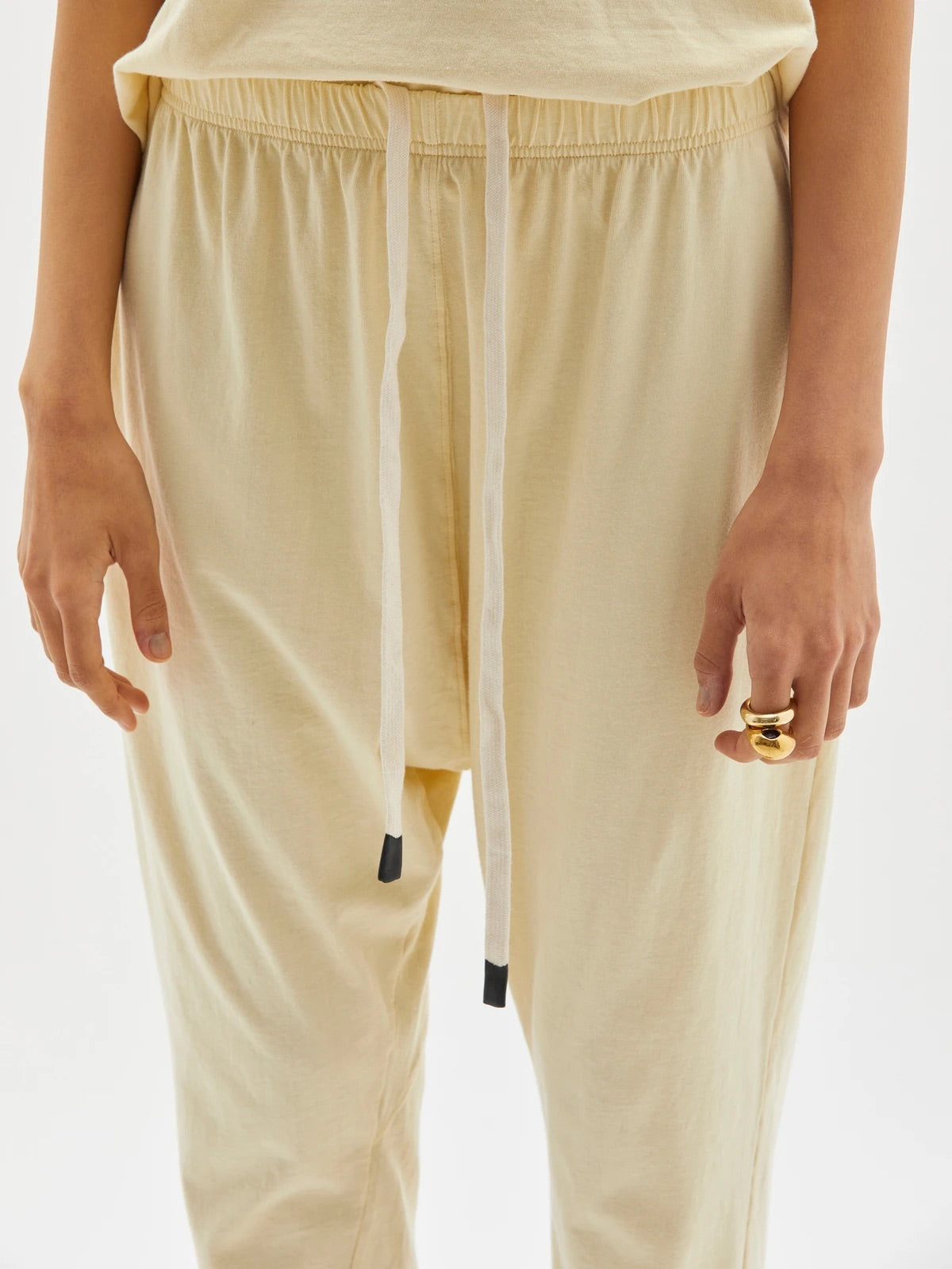 PANELLED MIDWEIGHT JERSEY PANT - PIGMENT YELLOW