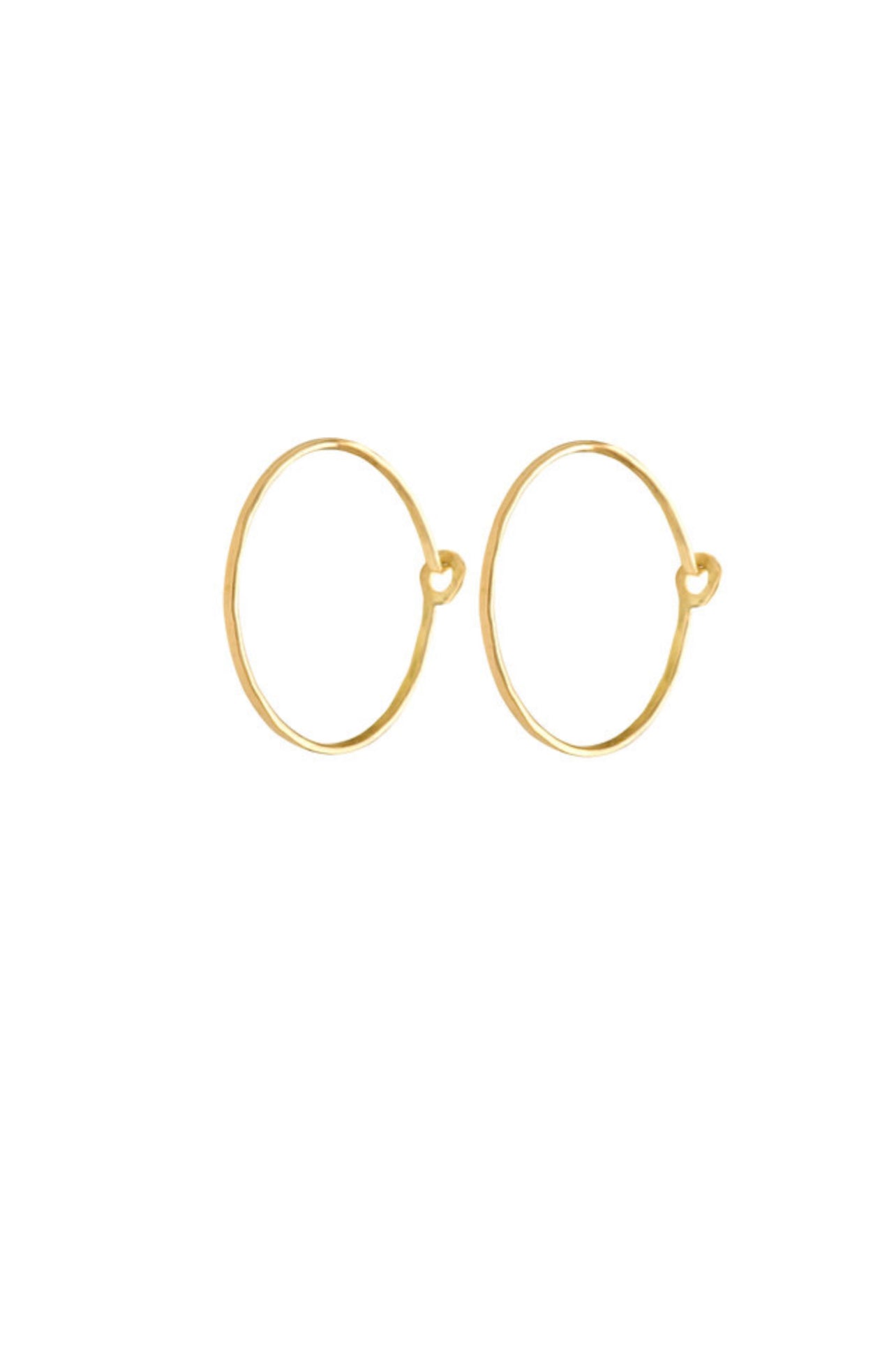 WELT HOOP EARRINGS - GOLD PLATED STERLING SILVER