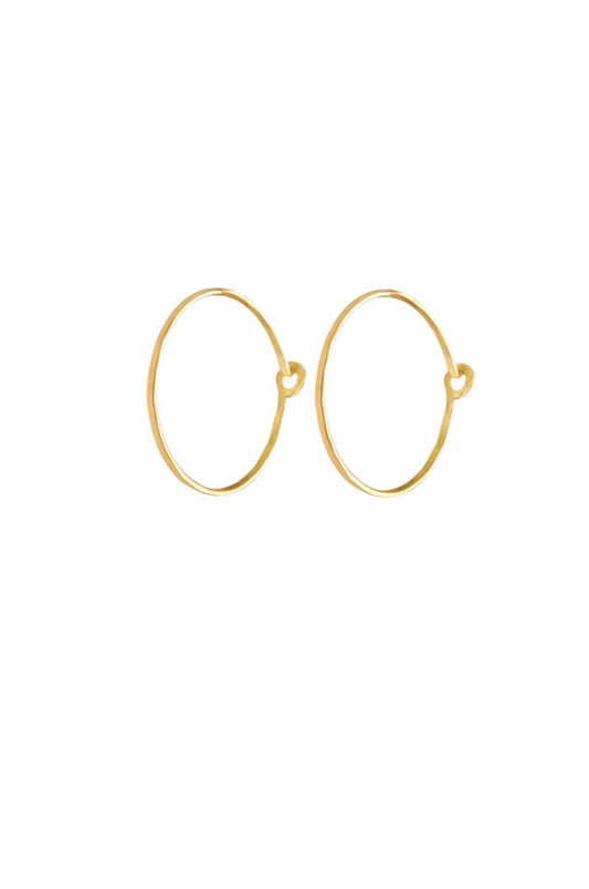 WELT HOOP EARRINGS - GOLD PLATED STERLING SILVER