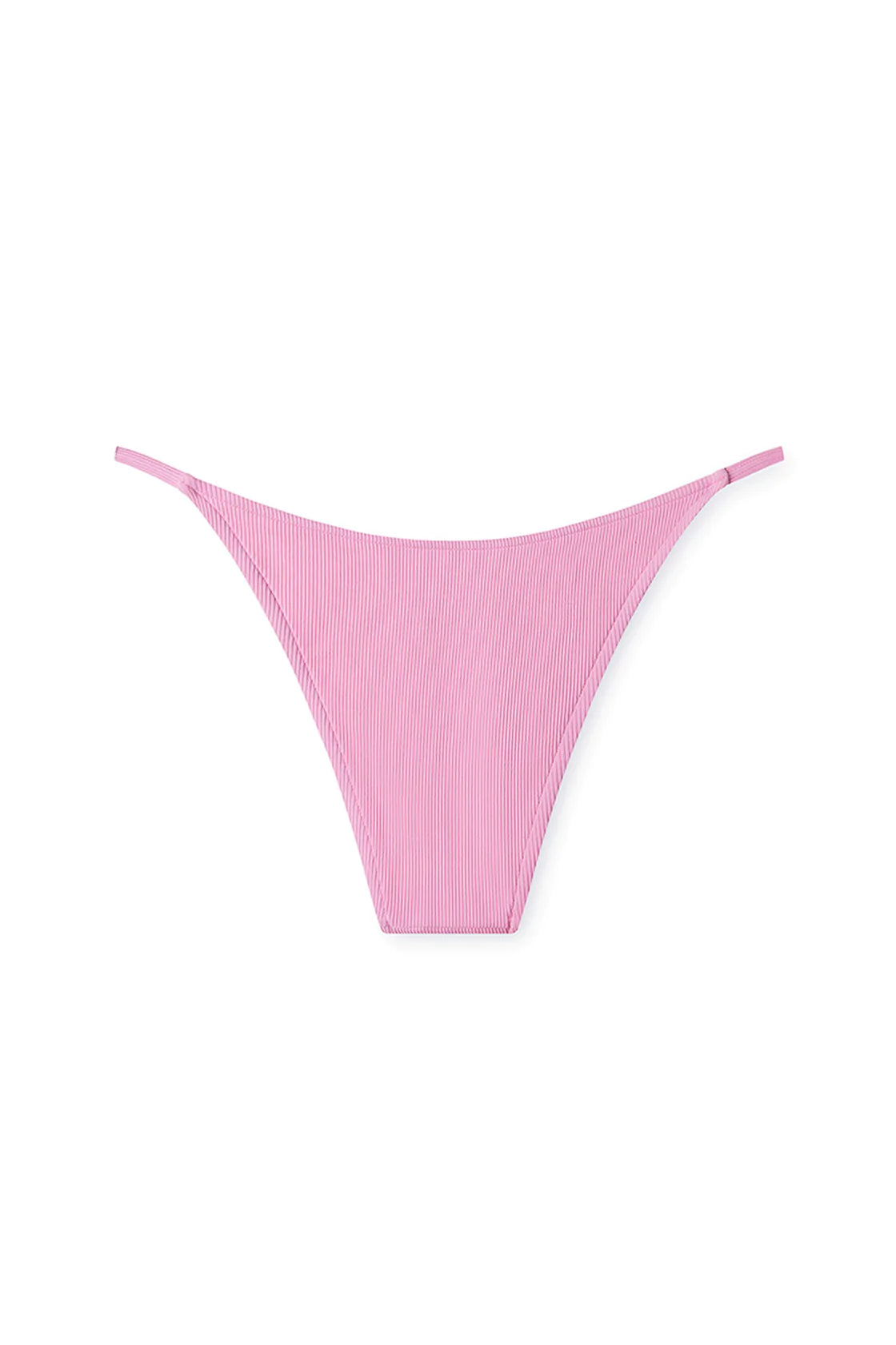 SEA PINK RIBBED CURVED BRIEF - SEA PINK