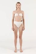 NEAL HALTER TOP - ECRU BOUCLE