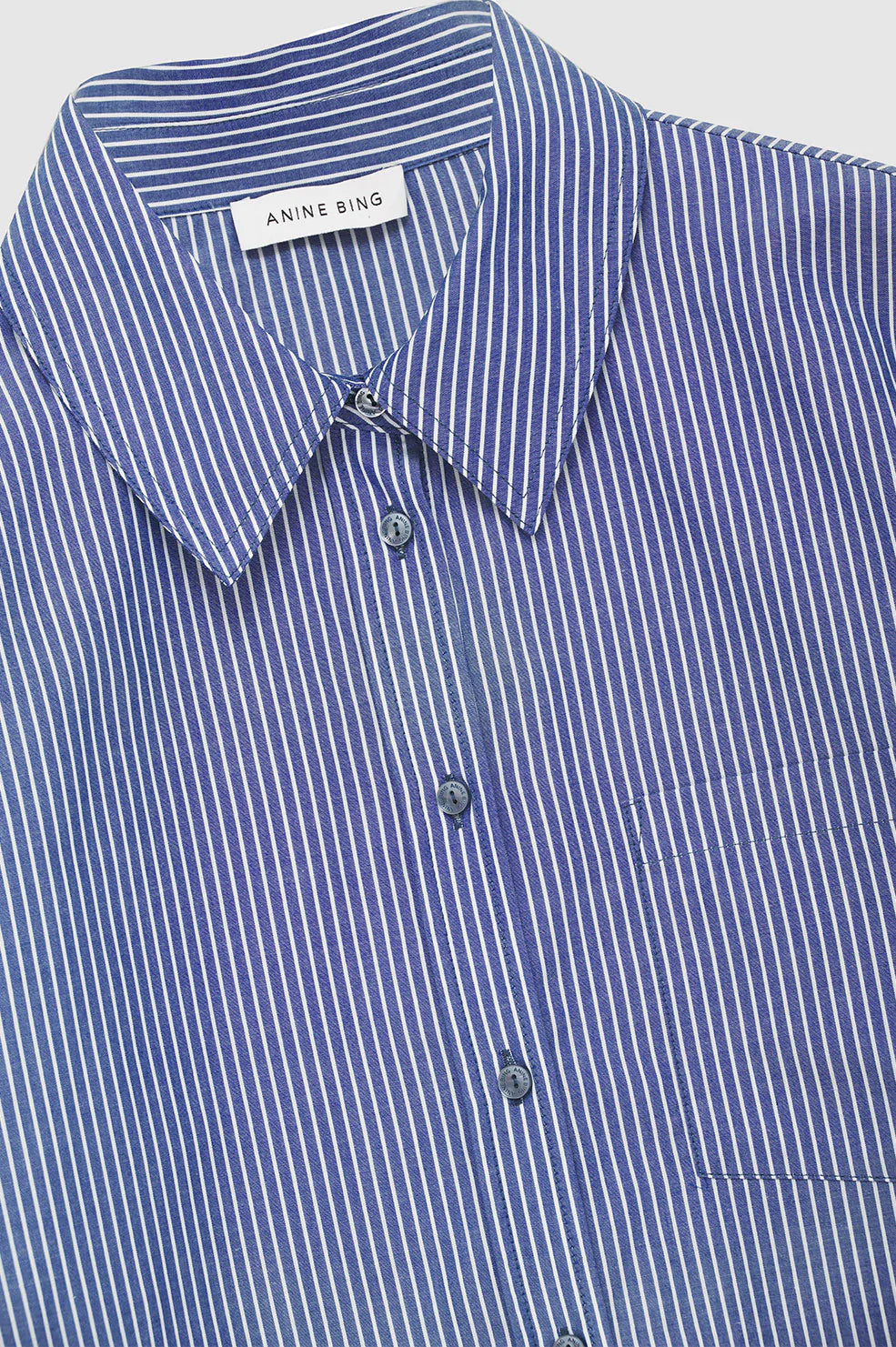 MIKA SHIRT - BLUE AND WHITE STRIPE