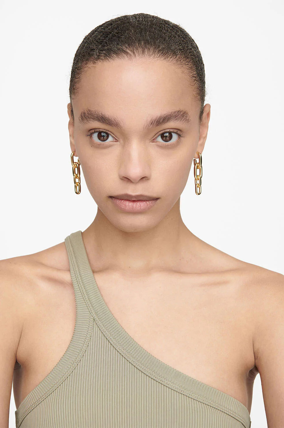 GRADUAL LINK EARRINGS - GOLD