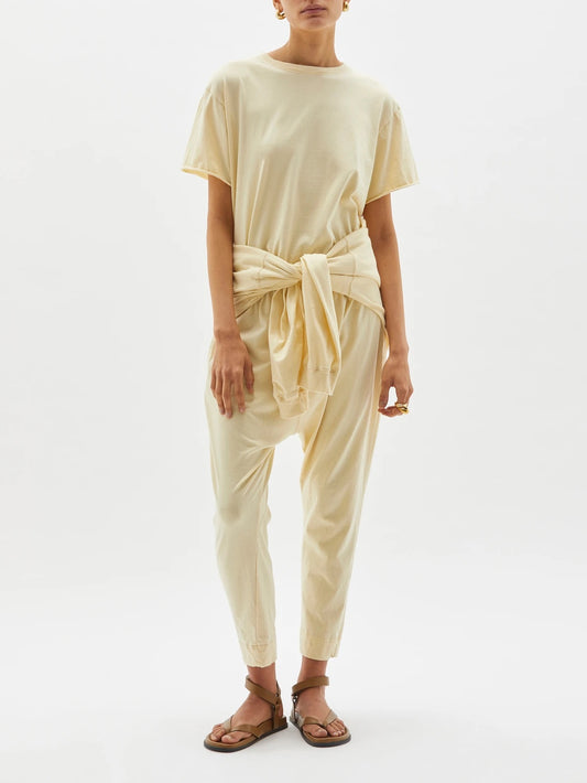 PANELLED MIDWEIGHT JERSEY PANT - PIGMENT YELLOW
