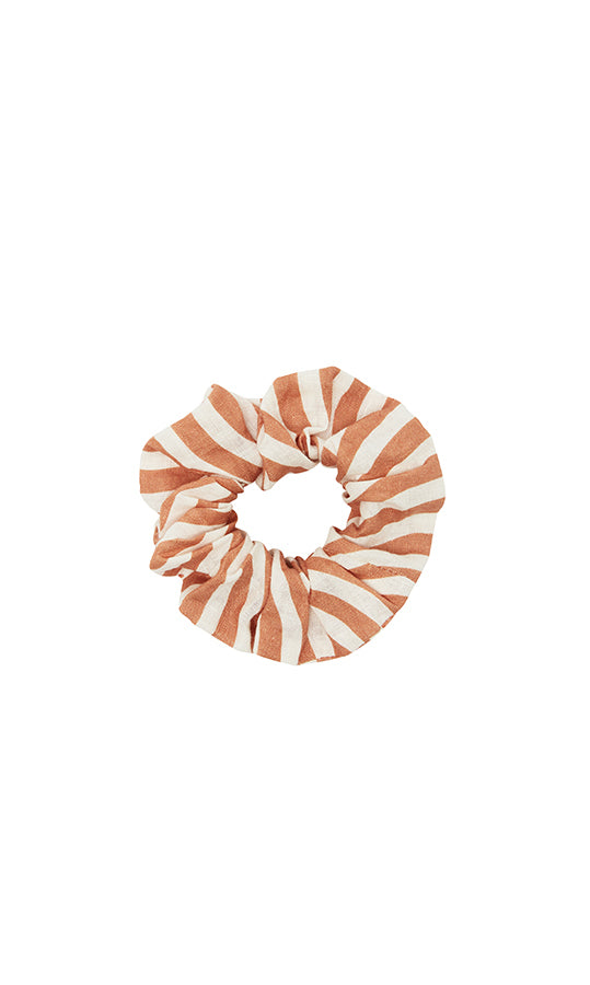 LINEN SCRUNCHIE - TERRACOTTA WAVE