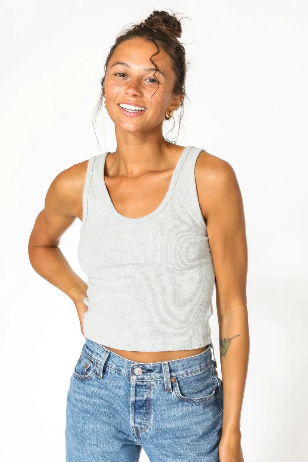 BLONDIE TANK - HEATHER GREY