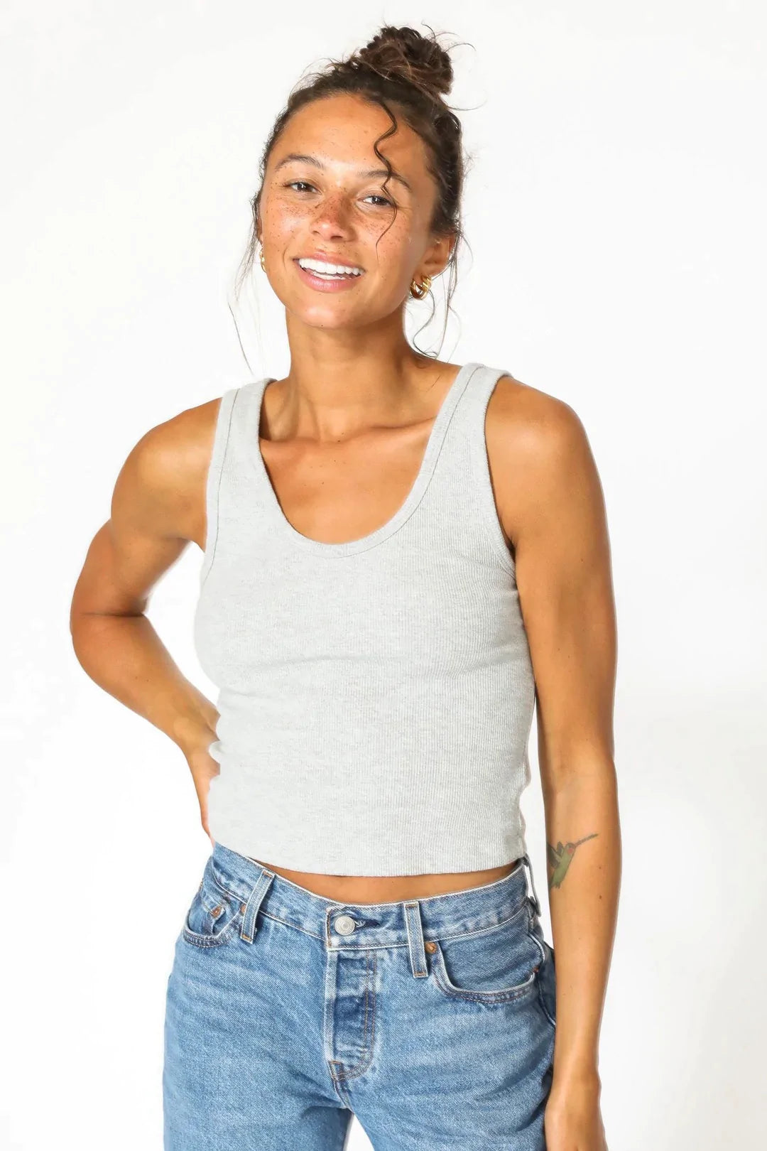 BLONDIE TANK - HEATHER GREY