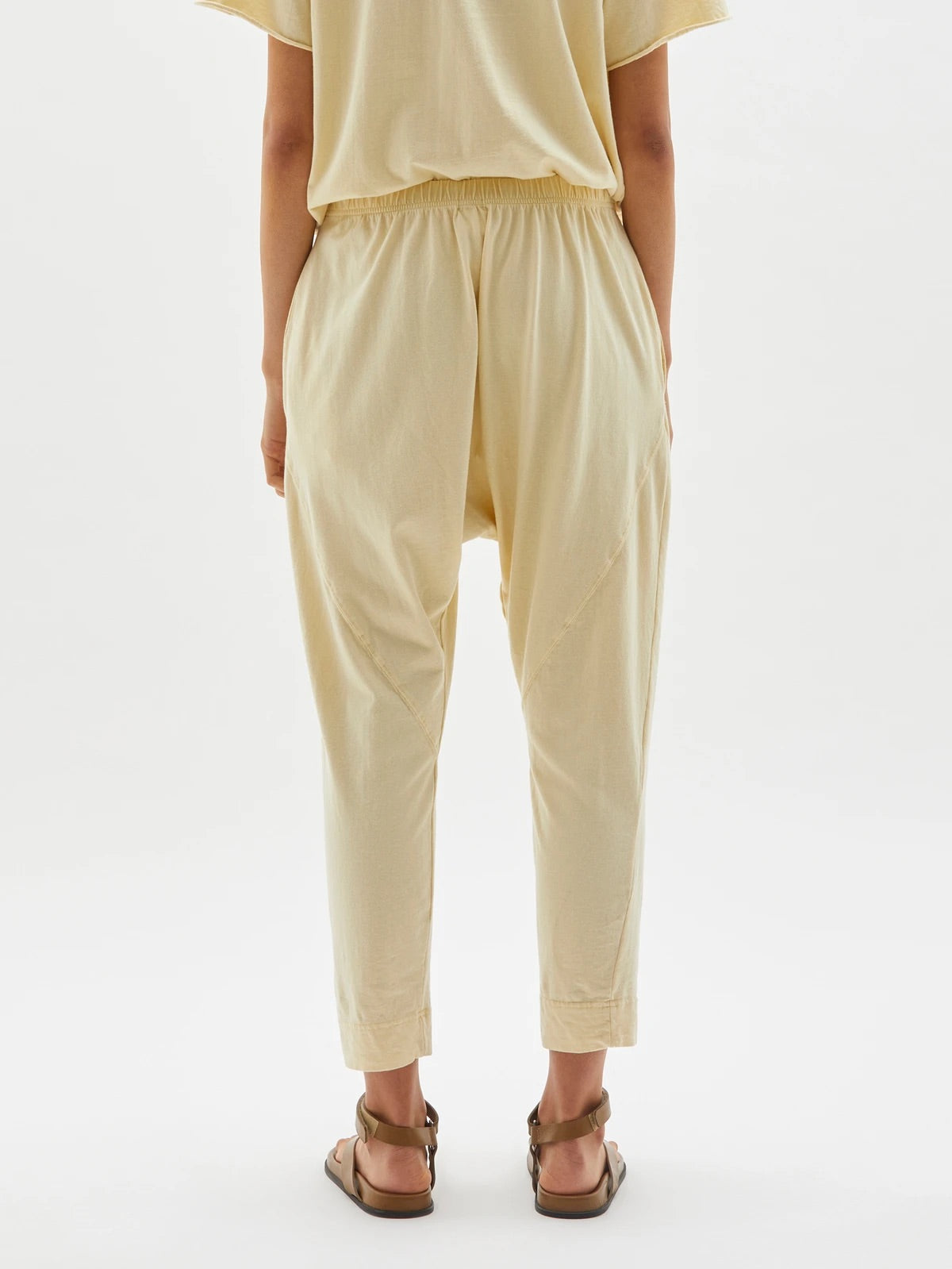 PANELLED MIDWEIGHT JERSEY PANT - PIGMENT YELLOW