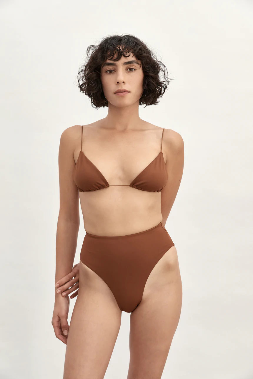 90'S HIGH WAIST BOTTOM - TRUFFLE