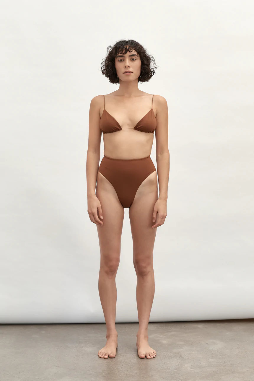 90'S HIGH WAIST BOTTOM - TRUFFLE