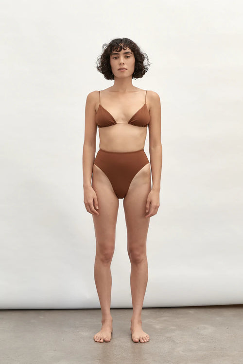 90'S HIGH WAIST BOTTOM - TRUFFLE