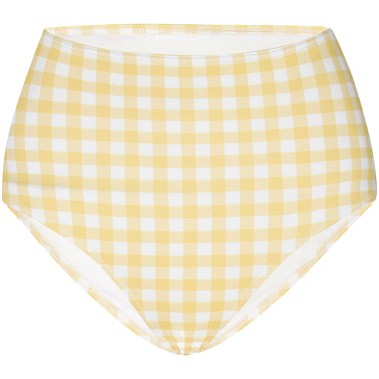 HIGH WAISTED PANT - MUSTARD GINGHAM