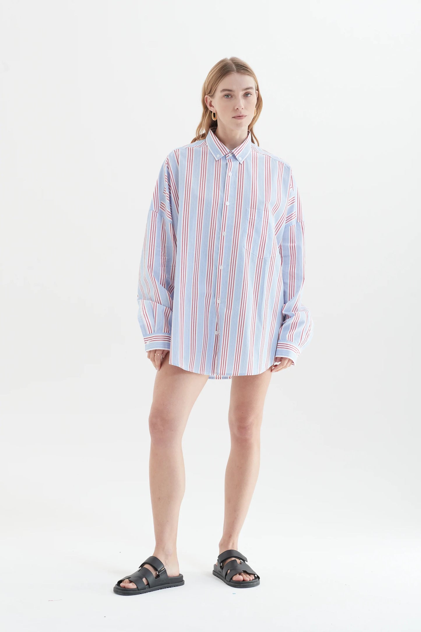 ABIGAIL SHIRT - RED BLUE