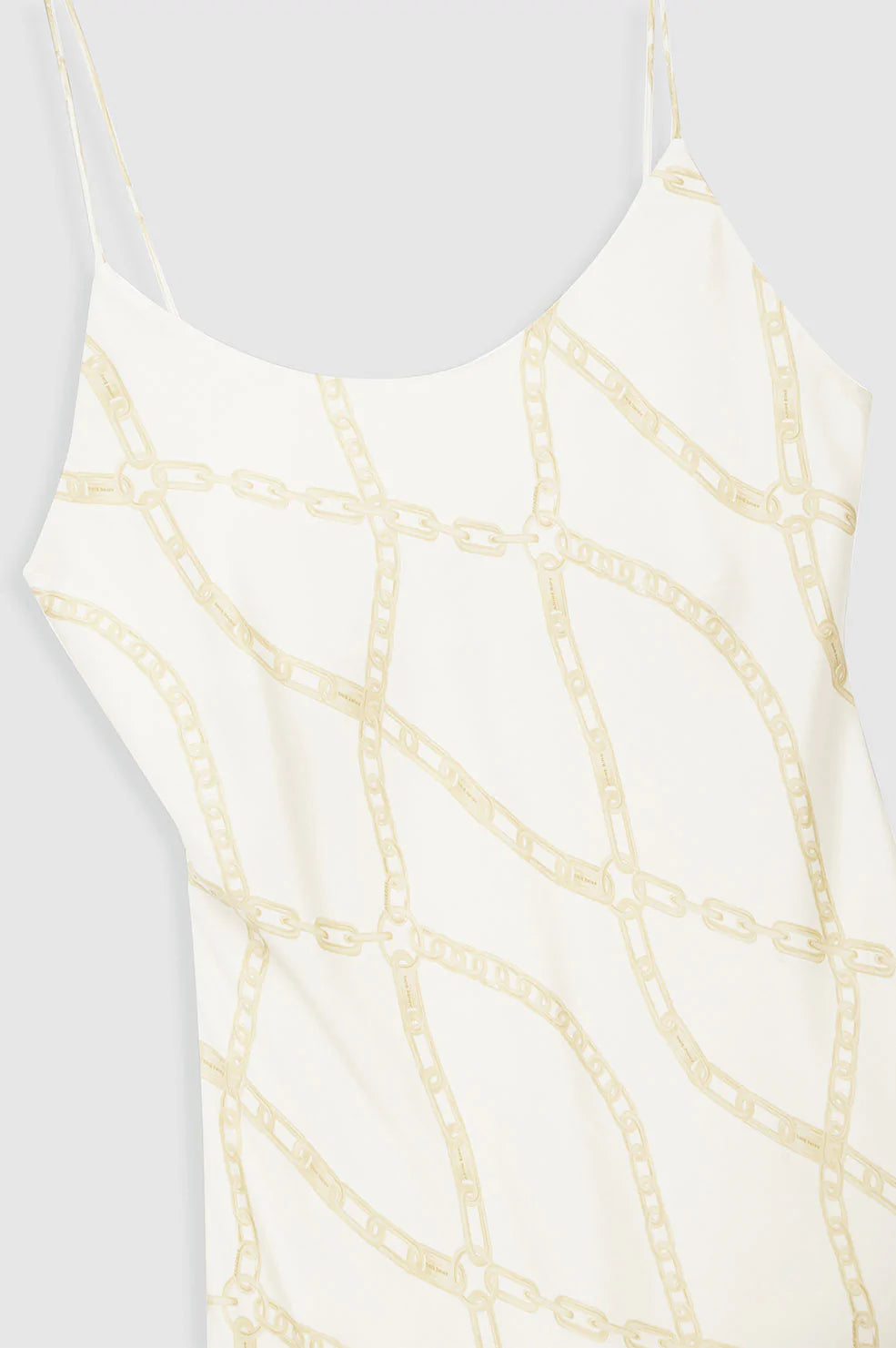 LISETTE SLIP DRESS - CREAM AND TAN LINK PRINT