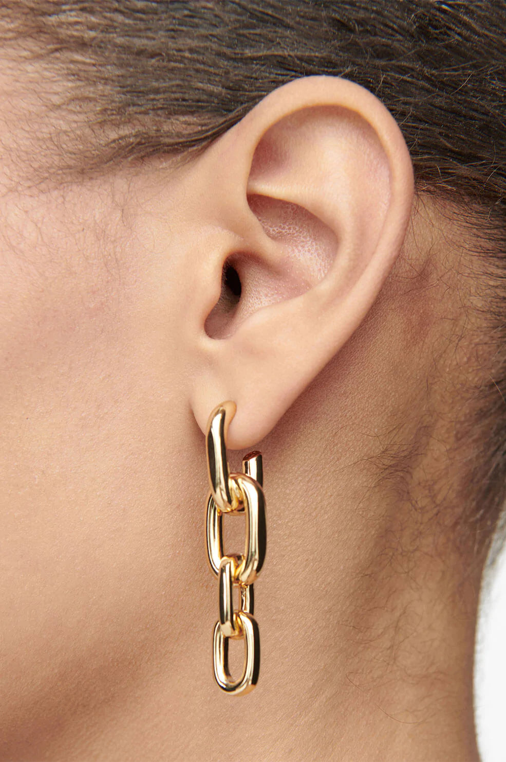 GRADUAL LINK EARRINGS - GOLD