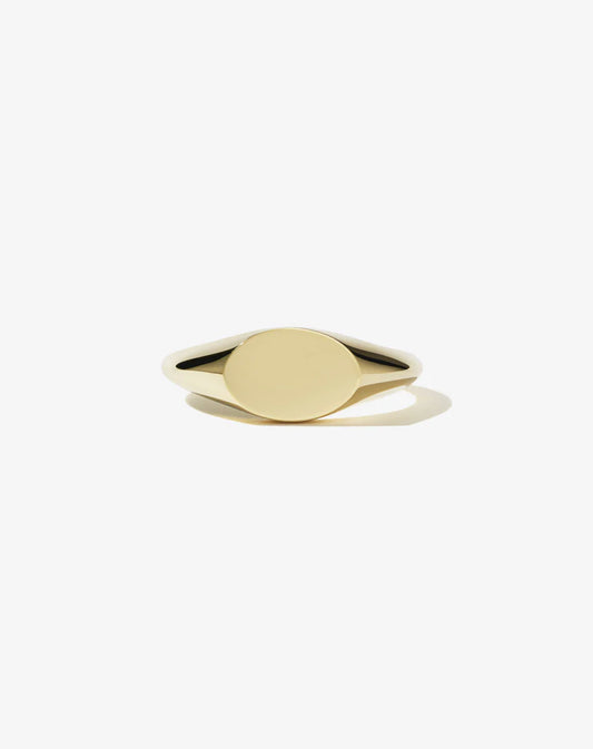 MINI MELROSE SIGNET RING - GOLD PLATED