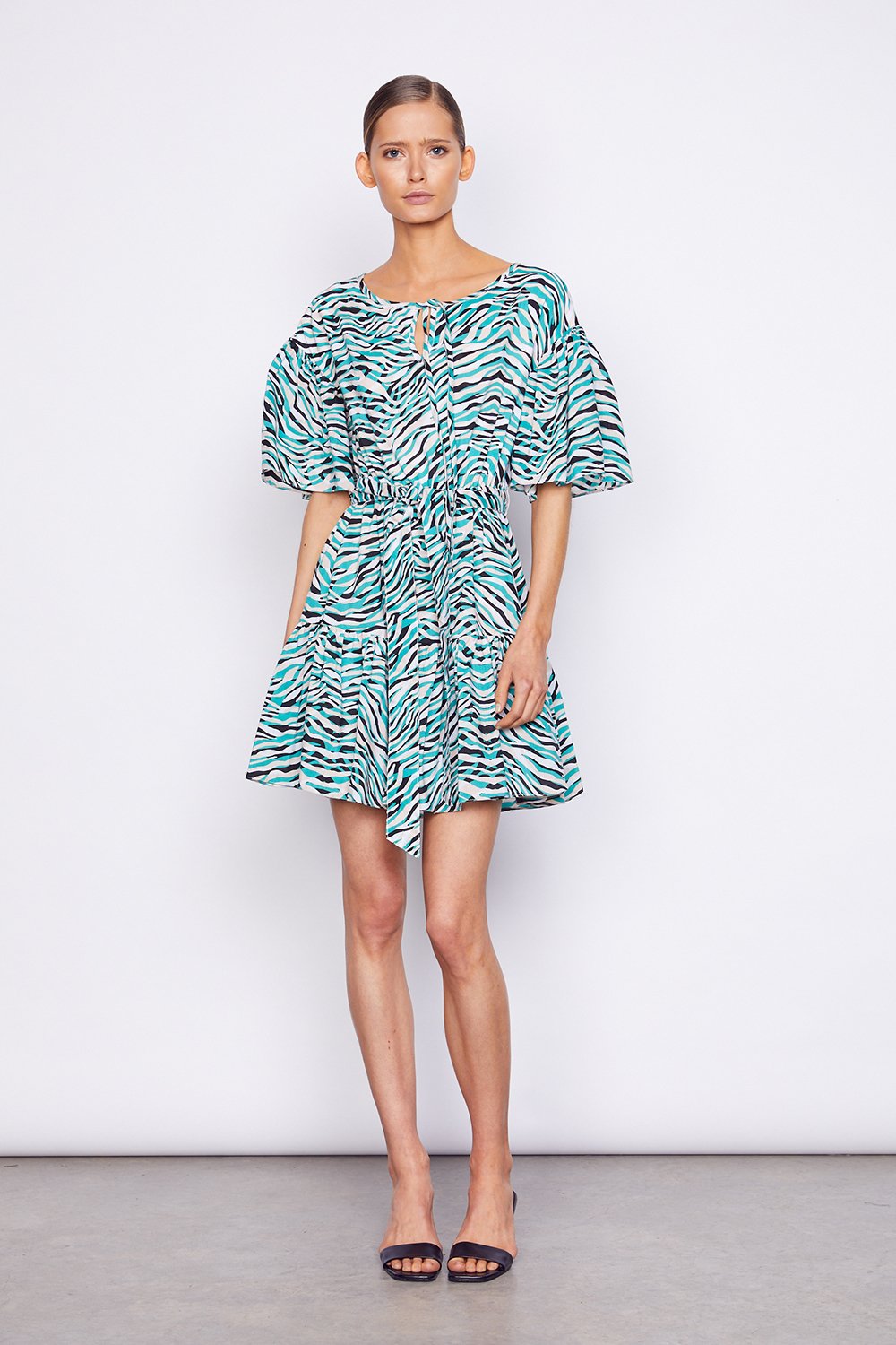 STEVIE DRESS - MERCURY ZEBRA