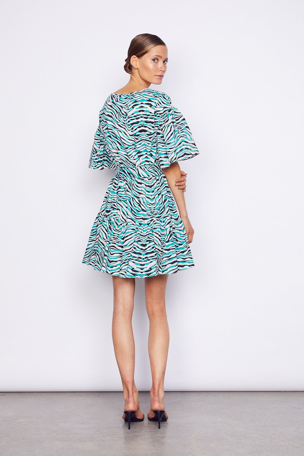 STEVIE DRESS - MERCURY ZEBRA